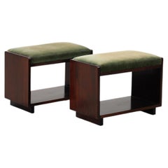 Taburetes «Laubisch» de estilo moderno de mediados de siglo, diseñados por Joaquim Tenreiro, década de 1940