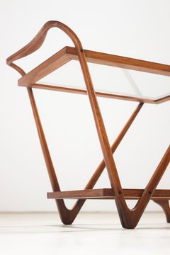 Mid-Century Modern Bar Cart by Giuseppe Scapinelli, 1960's