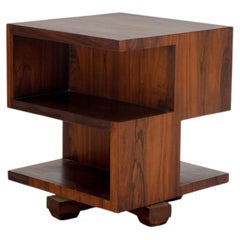 Mid-Century Modern Swiveling Side Table and Bookcase, 1940's