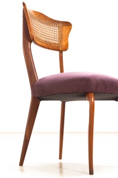 Stuhl im Mid-Century-Modern-Stil „Caviuna and Cane“ von Giuseppe Scapinelli, 1950er Jahre