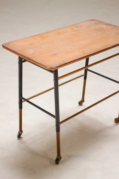 Mid-Century Modern Peroba Wood Bar Cart, 1950s