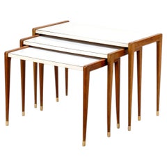 Mid-Century Modern Set of Formica and Peroba Wood Side Tables, 1960s