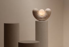 Sculptural Floor Lamp in Estremoz Marble & Glass, Modern Design