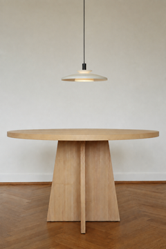 Swiss Alps Inspired Solid Ash Round Dining Table, 120cm Design