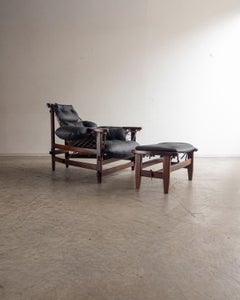 Jean Gillon "Jangada" Lounge Chair with Ottoman, 1960s, Brazilian Mid-Century