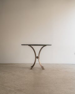 Janete Costa and Gil Borsoi Round Table in Granite and Wrought Iron, 1990s