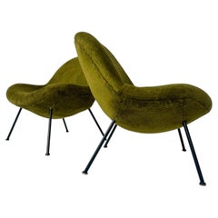 Pair of "Egg" Lounge Chairs by Fritz Neth for Correcta, Germany, 1950s
