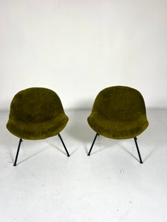Pair of "Egg" Lounge Chairs by Fritz Neth for Correcta, Germany, 1950s