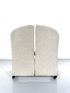 Mid-Century Modern Saporiti Italia Armchair on Casters, Fabric