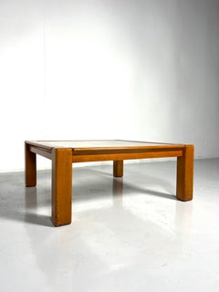 Wood & Glass Coffee Table by Ettore Sottsass for Sant'Ambrogio & De Berti, Italy