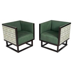 Josef Hoffmann Pair of "Cabinett" Chairs for Wittmann