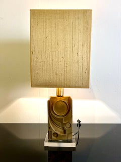 Bronze Table Lamp By Giuseppe Calonaci, Signed and Numbered, 1971