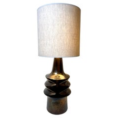 Steuler Ceramic Table Lamp, Geometric Mid-Century Design, 1970