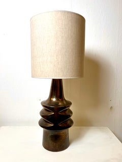 Steuler Ceramic Table Lamp, Geometric Mid-Century Design, 1970