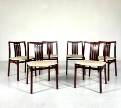 Sillas de comedor de mediados de siglo, juego de 6, Italia, década de 1960