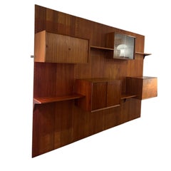 Poul Cadovius Teak Wall Unit, Denmark, 1960s