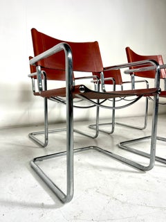 Set of 4 Cantilever Chairs By Matteo Grassi, Italy, 1970s