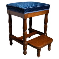 Balny jeune - tabouret de bibliothèque à système vers 1810 - acajou et velours