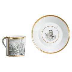 Sèvres et Paris, vers 1820 - tasse et soucoupe d'après Gérard "l'entrée d'Henri