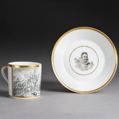 Sèvres et Paris, vers 1820 - tasse et soucoupe d'après Gérard "l'entrée d'Henri