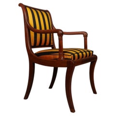 Jacob Desmalter - fauteuil impérial en acajou et soie Prelle - vers 1810