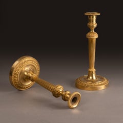 Parigi, intorno al 1800 - coppia di grandi candelieri, torce in ormolu - Galle o R