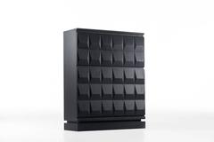 Gaphic Bar Cabinet in Ebonized Oak