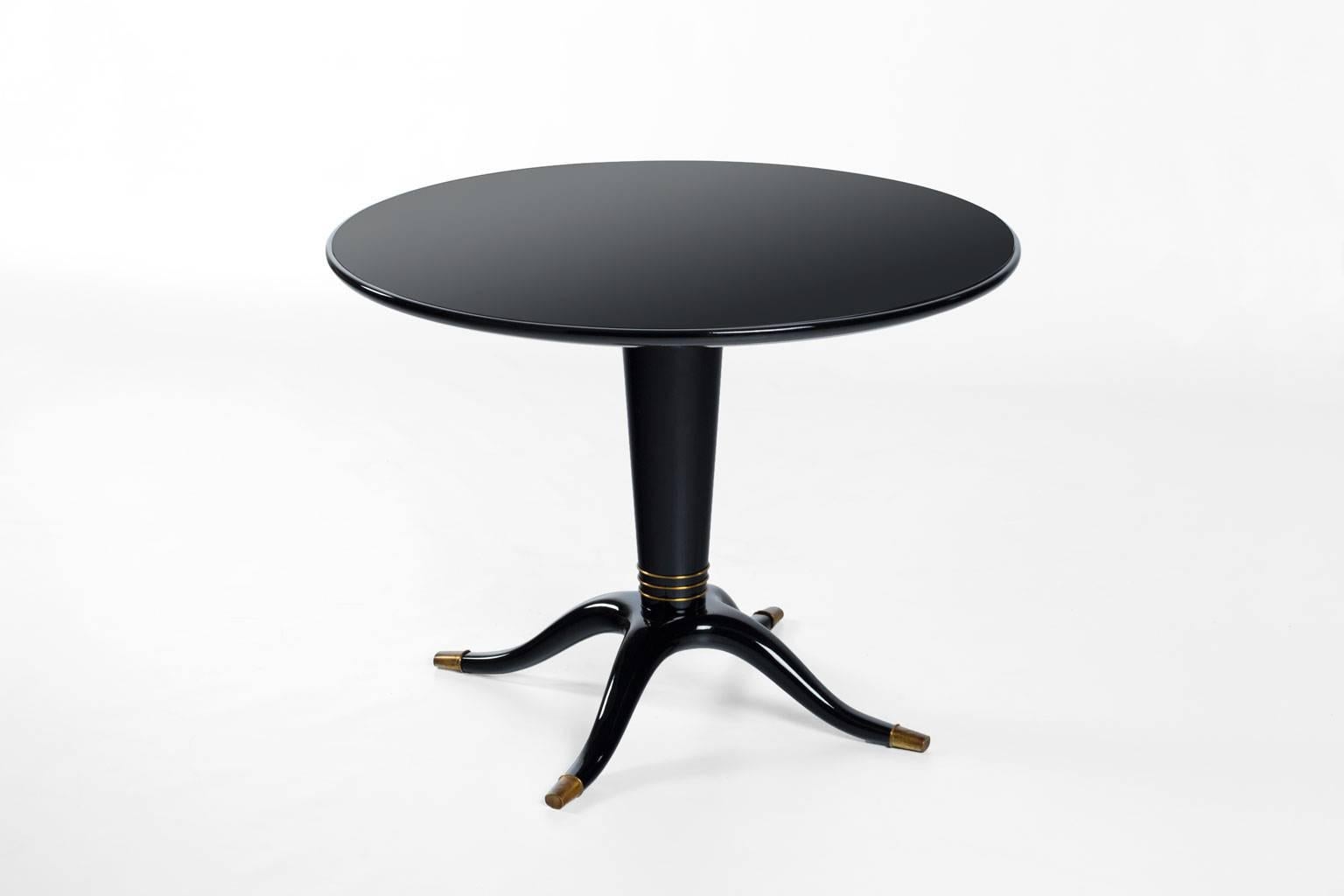 Mid-Century Modern Italian ‘Black Octopus’ Pedestal Table, 1950s