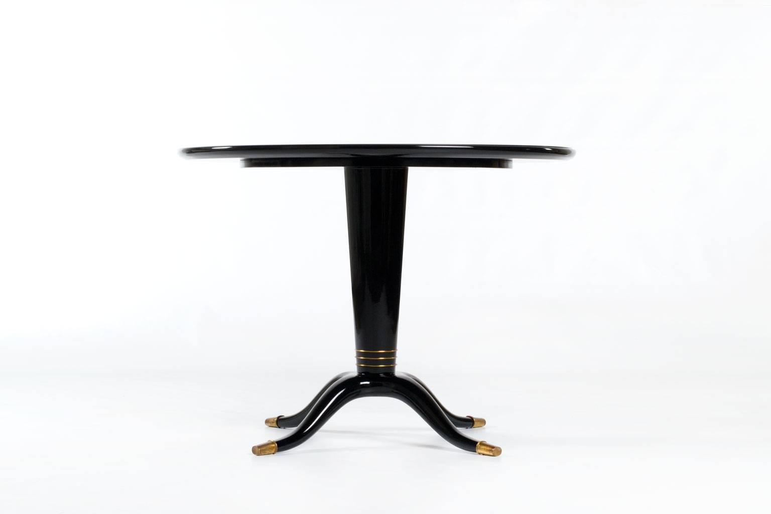 Italian ‘Black Octopus’ Pedestal Table, 1950s In Excellent Condition In Rotterdam, NL