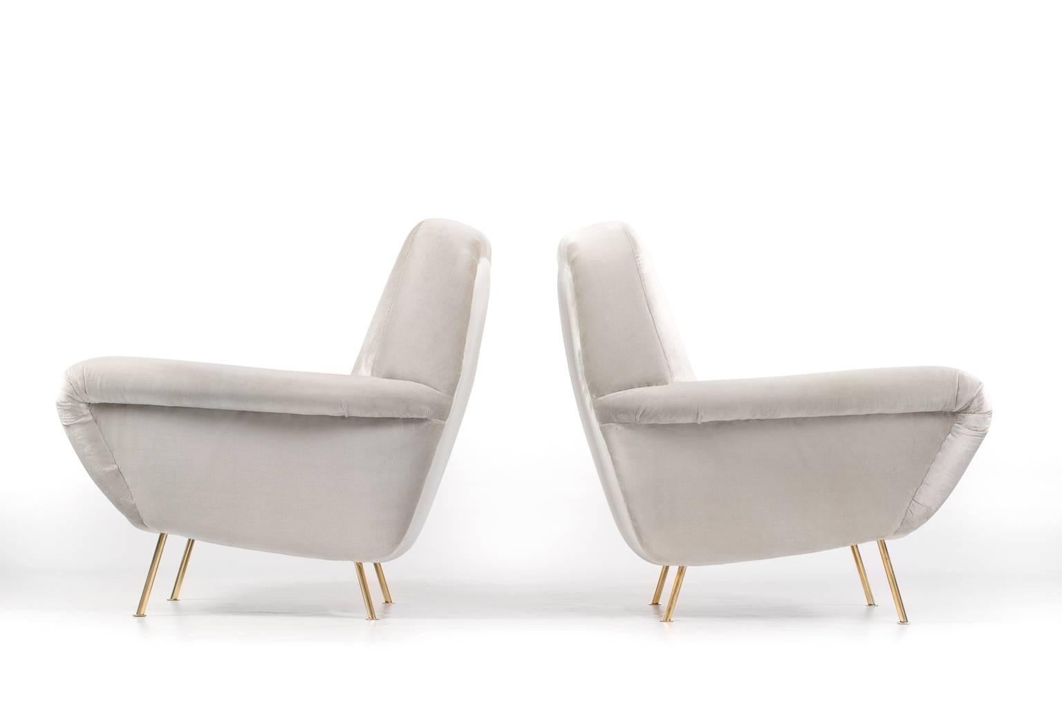 Italian Pair of Armchairs by Gianfranco Frattini for Cassina, Italy, 1954