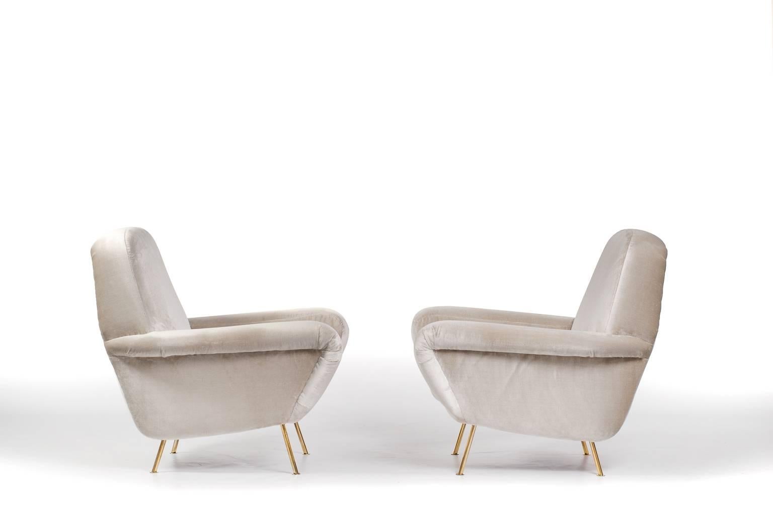Pair of Armchairs by Gianfranco Frattini for Cassina, Italy, 1954 In Excellent Condition In Rotterdam, NL