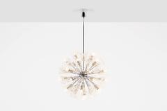 Large Chrome 'Snowball' Sputnik Chandelier by Emil Stejnar