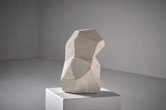 Unique Cubist Sandstone Sculpture, France 1960s
