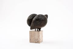 Abstract Bronze Sculpture by R. Greve, 1971