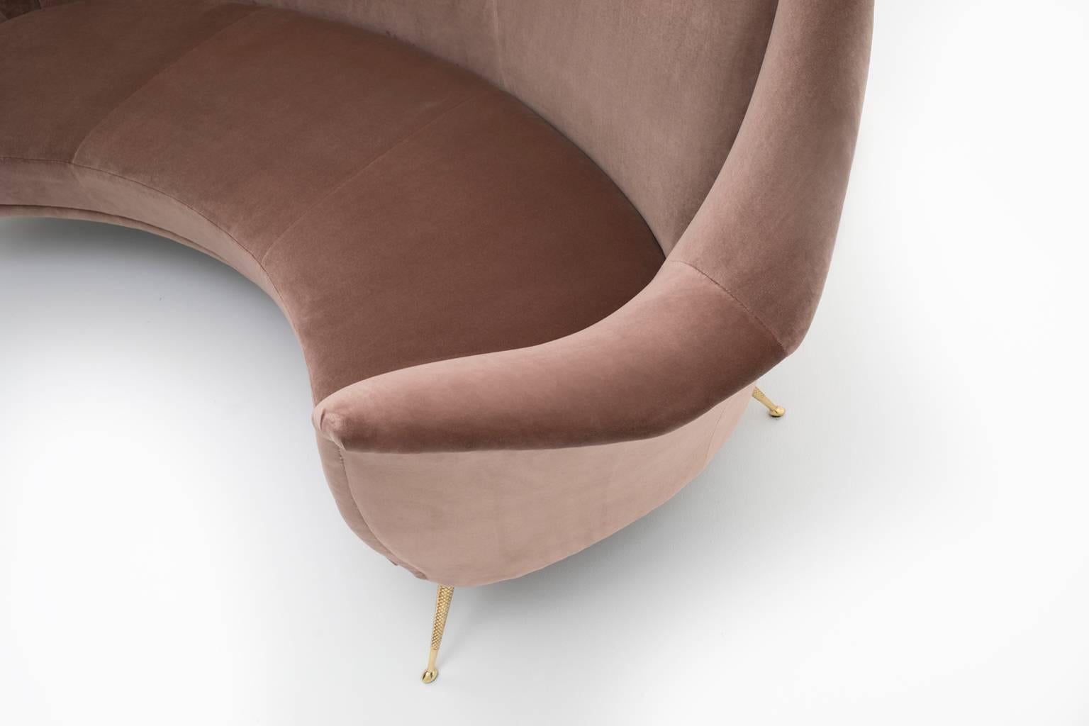 Mid-20th Century Curved Sofa by ISA Bergamo
