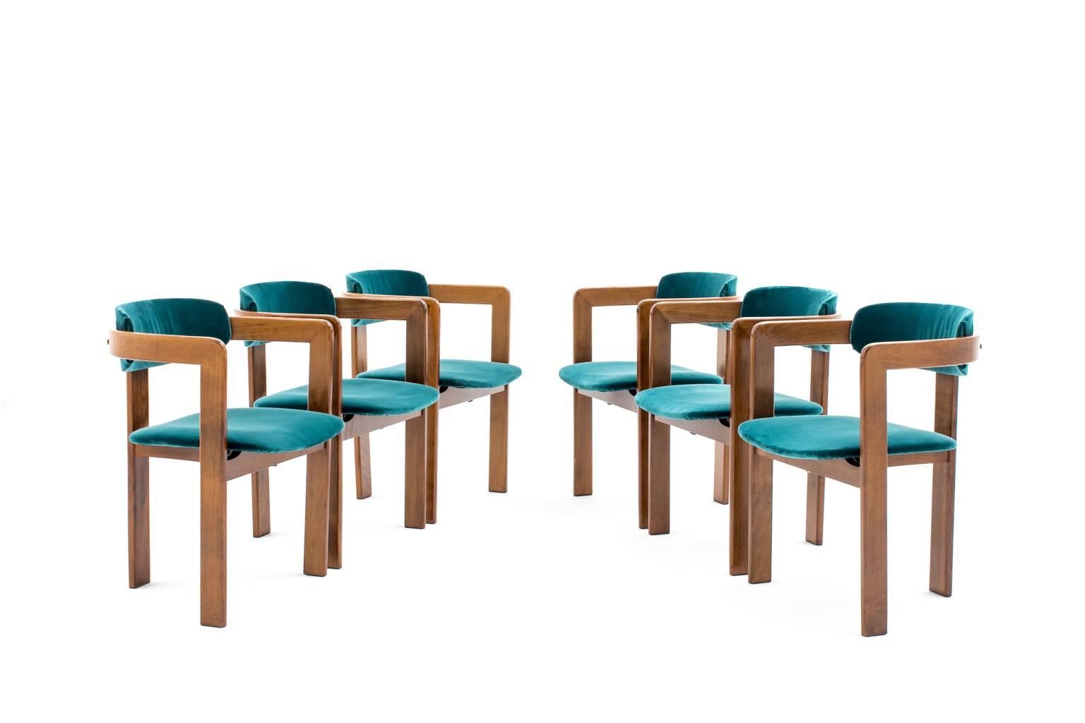 Mid-20th Century Set of Six Italian Bentwood Dining Chairs