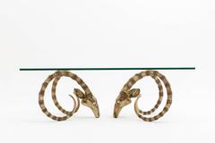 Brass Rams Head Coffee Table