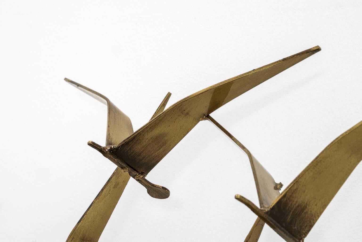 Late 20th Century Flock of Birds Wall Sculpture by Curtis Jere