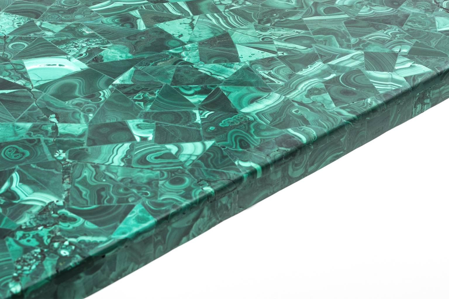 Malachite Side Table by N. Effront, France, 1970 In Excellent Condition In Rotterdam, NL