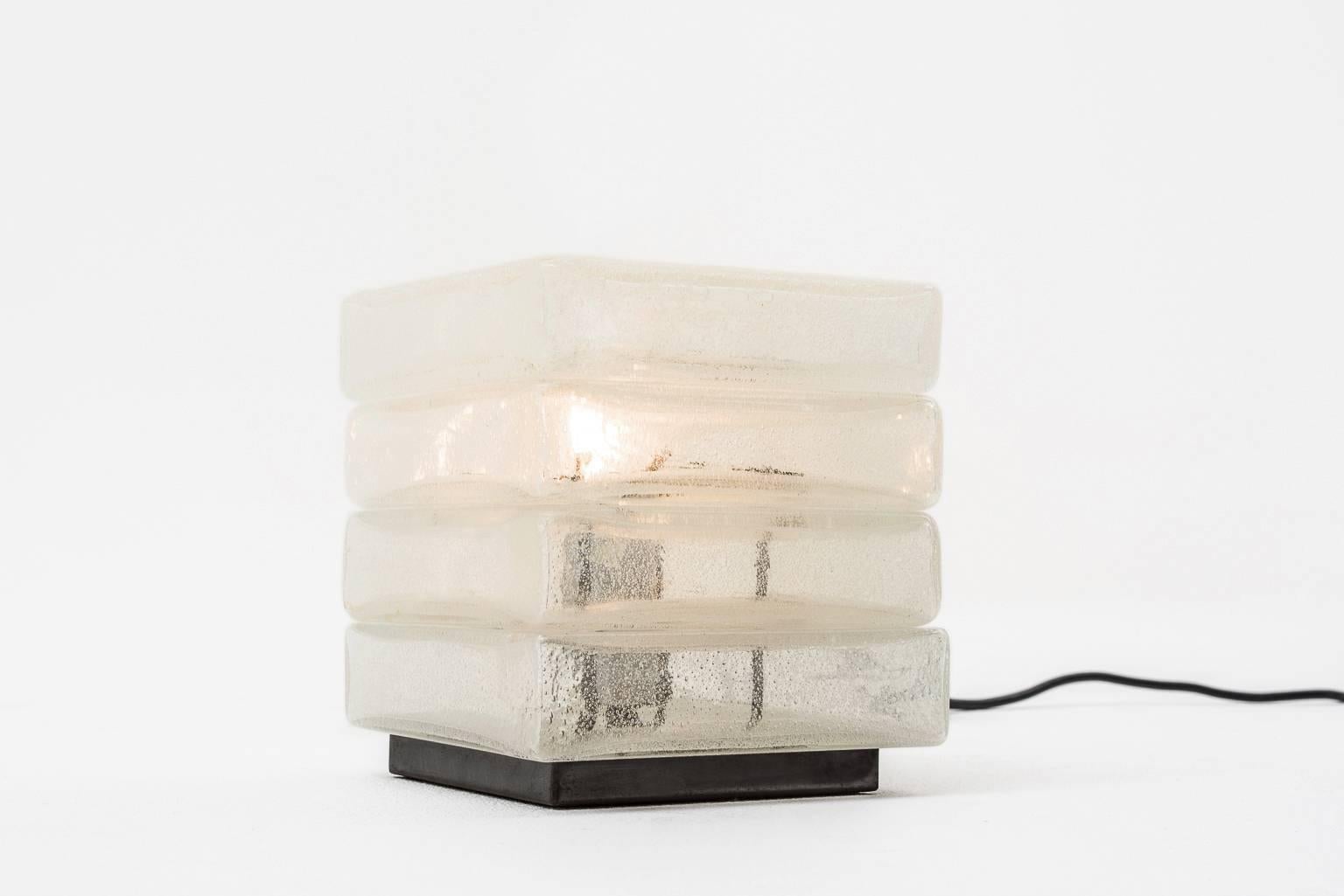 Mid-Century Modern Cubic Table Lamp by Carlo Nason