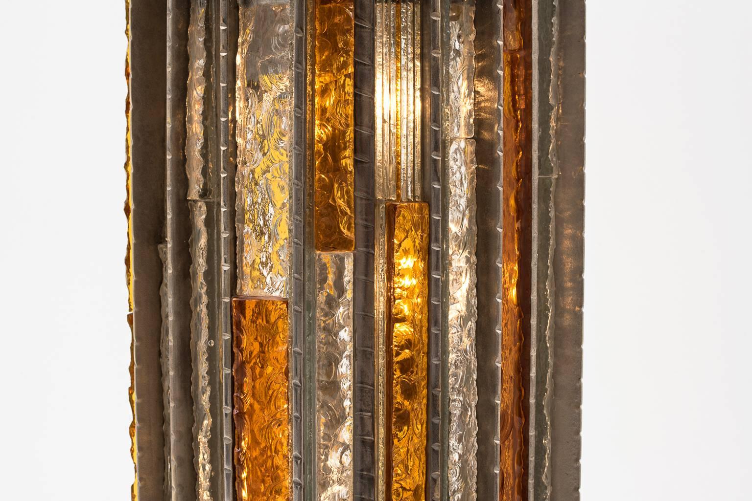 Murano Glass Italian Midcentury Floor Lamp by Poliarte, 1970s 1