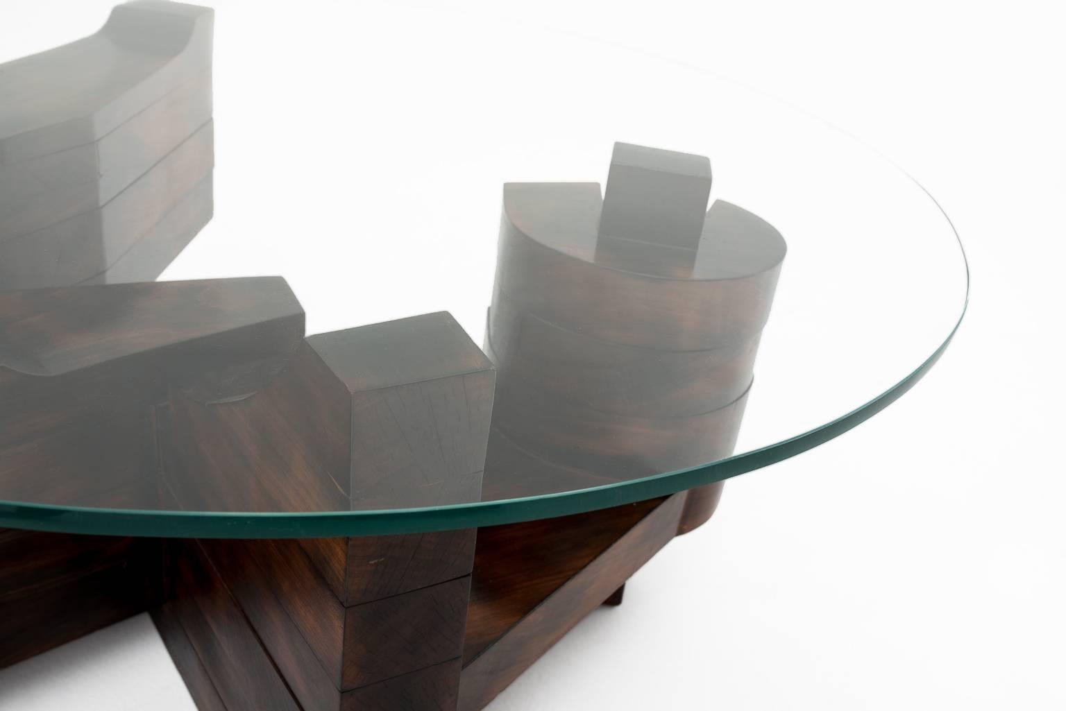 Italian Unique Sculptural Coffee Table by Nerone E. Patuzzi
