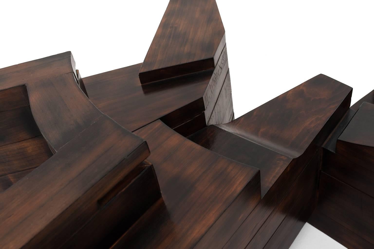 Wood Unique Sculptural Coffee Table by Nerone E. Patuzzi