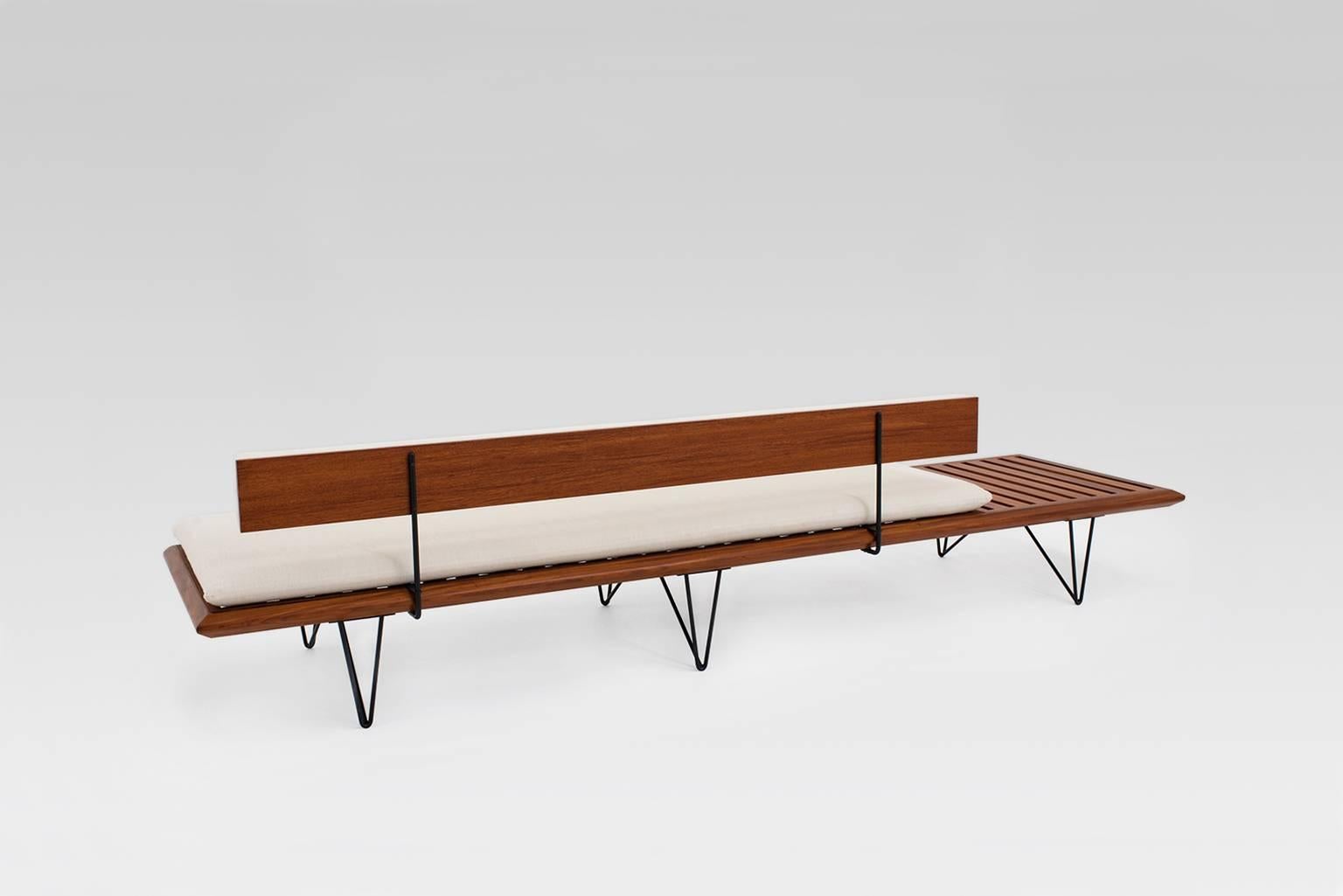 Lacquered Brazilian Midcentury Bench by Carlo Hauner and Martin Eisler, 1950s