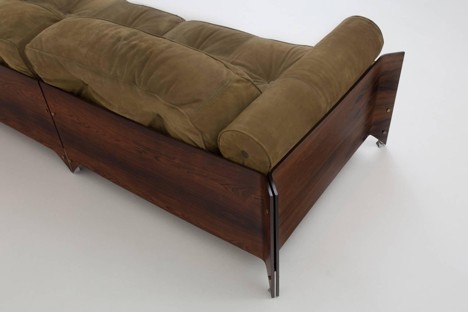 Mid-Century Modern Rosewood Brazilian Midcentury 'Brasiliana' Sofa by Jorge Zalszupin, 1960s