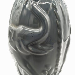 Art Deco Vase by Charles Catteau, Handcrafted Porcelain, Belgium