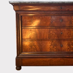 19th Century French Louis Phillipe Commode with Marble Top