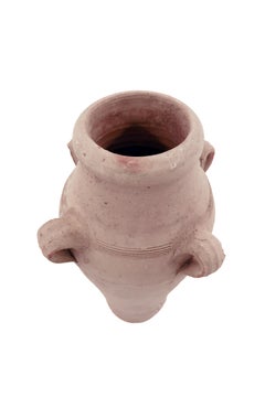 Antique European Terracotta Four-Handle Storage Jar with Incised Decoration