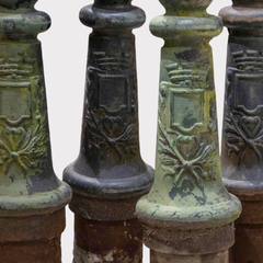 Antique Cast Iron Street Bollards from Belgium, circa 1900 sold each