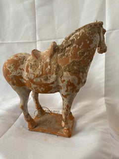 Superb Chinese Painted Terracotta Horse, Possibly Han Dynasty, 206 BC–220 AD